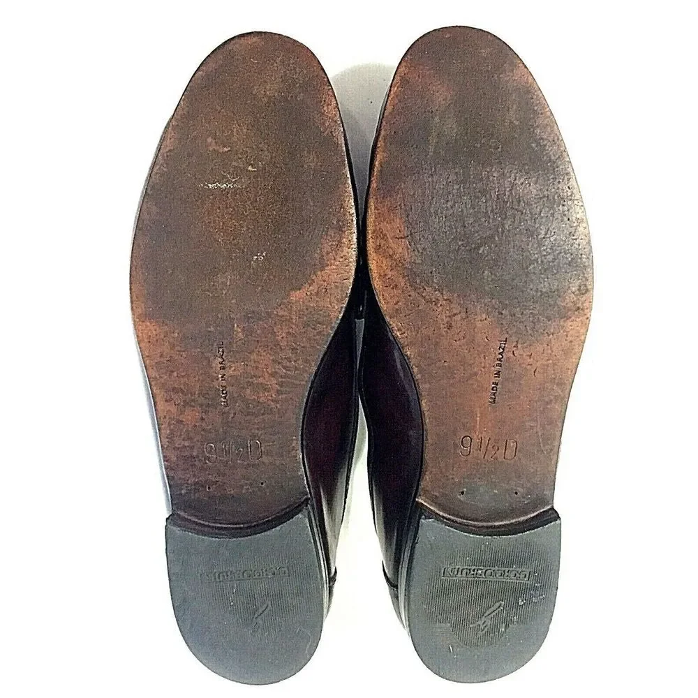 Giorgio Brutini Shoe 9.5 D Lizard Kiltie Tassel Loafer Le Glove Brown Preppy